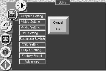 Configuring the VP-724xl via the OSD MENU Screens 8.5.