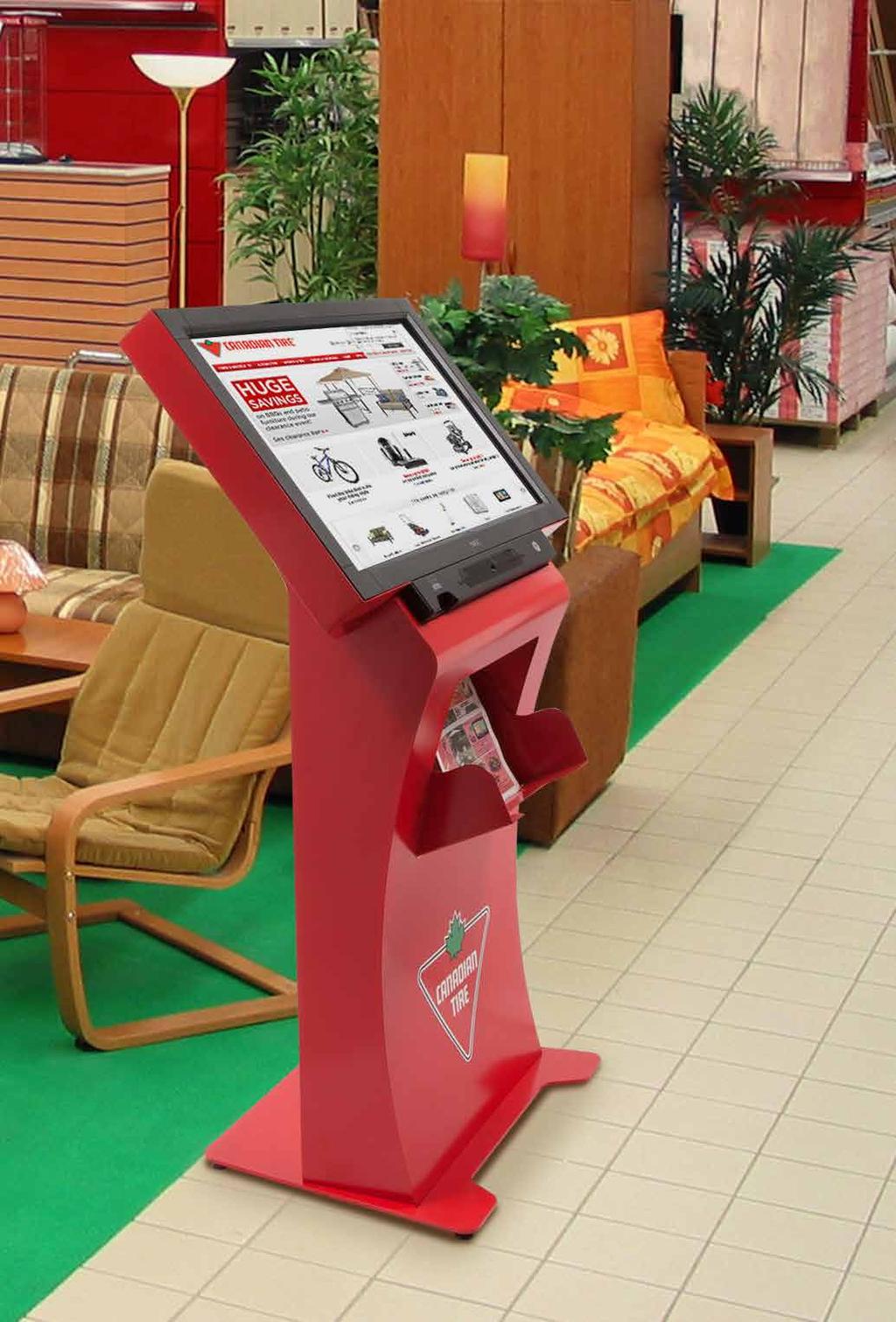Kiosk Self-check-in integrated with scanner, pay pad