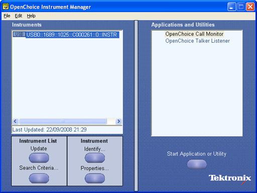 Click Update in the Instrument Manager.