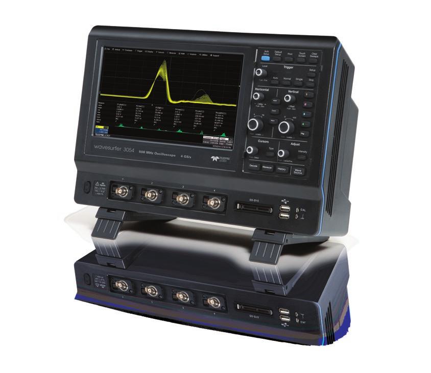 WaveSurfer 3000 Oscilloscopes 200 MHz 500 MHz Key Features 200 MHz, 350 MHz, and 500 MHz bandwidths Up to 4 GS/s sample rate Long Memory up to 10 Mpts/Ch 10.