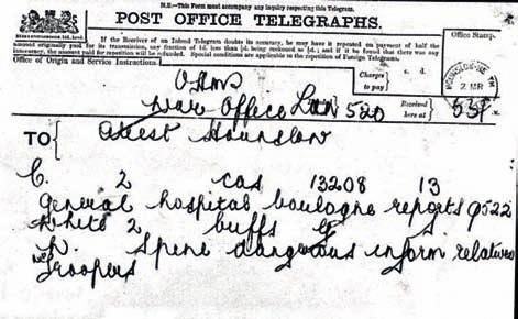 The Telegram *Blighty was a slang term for Britain, deriving from the Hindustani word viláyatîí pronounced biláti, originally meaning something like province.
