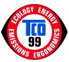 TCO 99 (FOR OPTIONAL MODEL) Congratulations! You have just purchased a TCO 99 approved and labelled product! Your choice has provided you with a product developed for professional use.