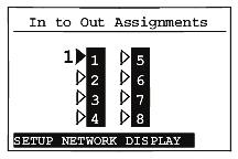 zones and any assigned input sources (such as Input 1 as shown in the following screen). A shaded arrowhead indicates that a signal is present.