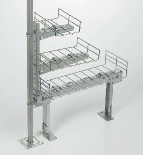 Adjustability of shelf brackets WBUCK812 Double Tier Cantilever Kit Shown with WBU2016 Stand 1 2 9 (See