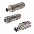 Ethernet Field-Wireable Connectors Field-Wireable Connectors M1 1 and RJ45 Number of pins Rated voltage [V] ID number Type Number of pins Rated voltage ID number Type Female connector, straight Male