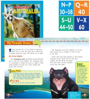The textbox contains the mystery to help create interest for the reader. Textbox One of the textboxes above asks the reader to solve a mystery about a Tasmanian Devil.