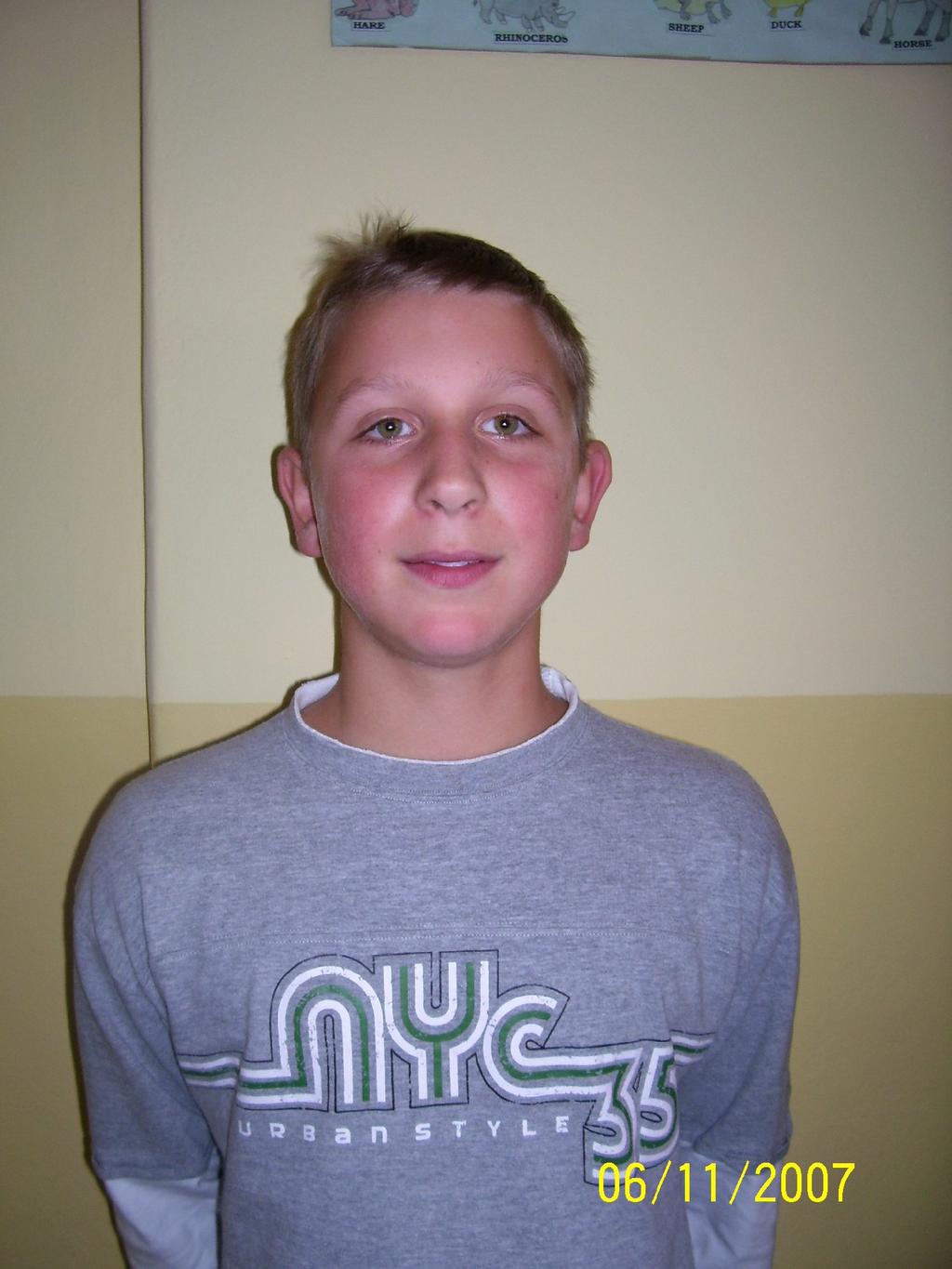 Hello! Hi! My name is Kacper my surname is Skapczyk I am 12 years old. I am in class 6a. My favourite sports are football and swimming. My favourite music bands are Verba and Mattafix.