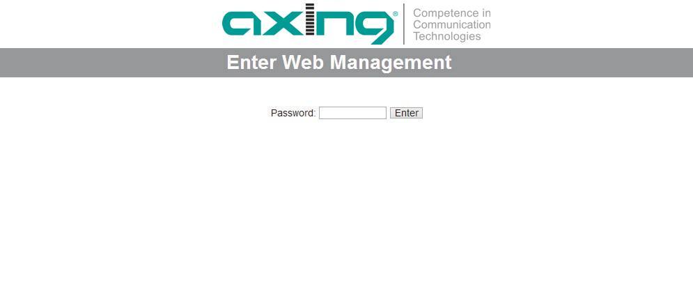 Operation Instructions OTX 1310-10 Optical Transmitter 4. WEB Management Enter 192.168.1.1 into your web browser to get the following web interface.