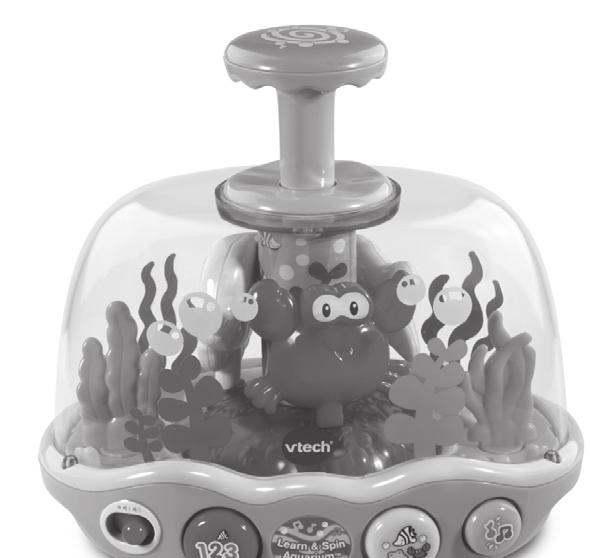 Automatic Shut Off To preserve battery life, the Learn & Spin Aquarium will automatically power down after approximately 50 seconds
