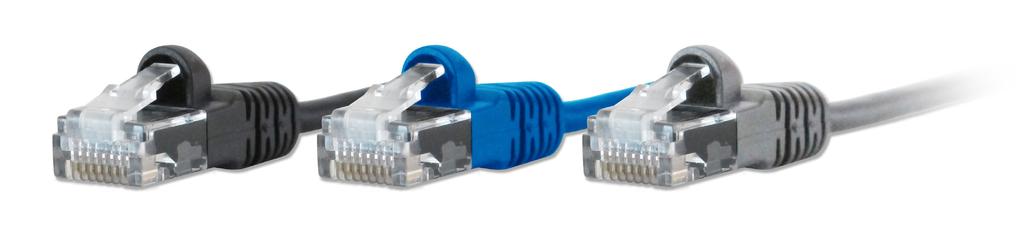 What makes these cables so unique is they are engineered using high quality 30 Gauge twisted pair construction, a 40% reduction in diameter compared to standard Cat6 cables.