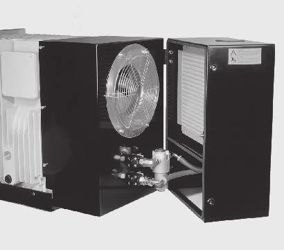 Oil/water cooling unit SP 630 F A water-cooled version is offered as Screw Vacuum Pumps SP 630 F. This product version is intended for operation in air-conditioned rooms.