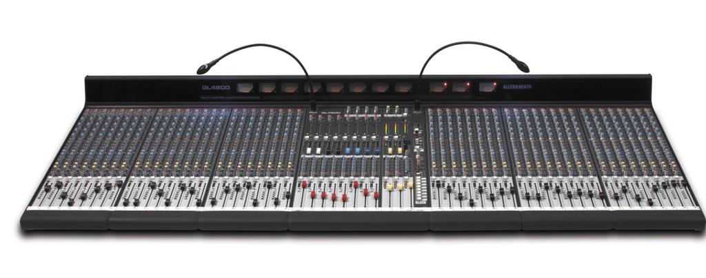 GL 4800 The newest generation of the tried and tested thoroughbred GL4000. Flexible and multi-tasking, it is equipped to deal with any number of live sound and recording tasks.