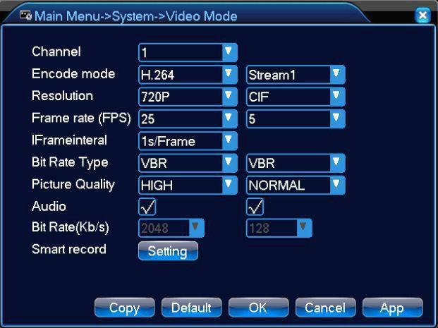 8 Record settings The basic configuration settings and video Recording program that includes the recording.