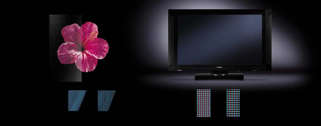 Original Plasma Technology ALiS removes the grid for vivid color and a smooth film-like picture.