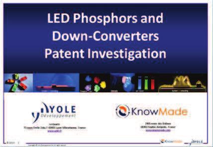 LED phosphor IP Landscape Yole s Standard Reports: Market Analysis Technology Analysis Tear
