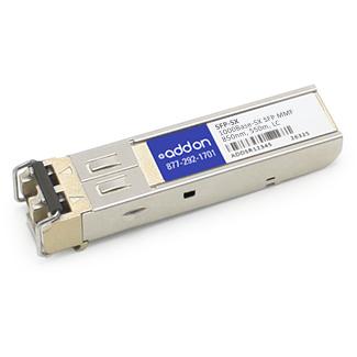 SFP- SX INDUSTRY STANDARD 1000BASE- SX SFP MMF 850NM 550M REACH LC www.addoncomputer.com SFP- SX 1.25Gbps SFP Transceiver Features Up to 1.
