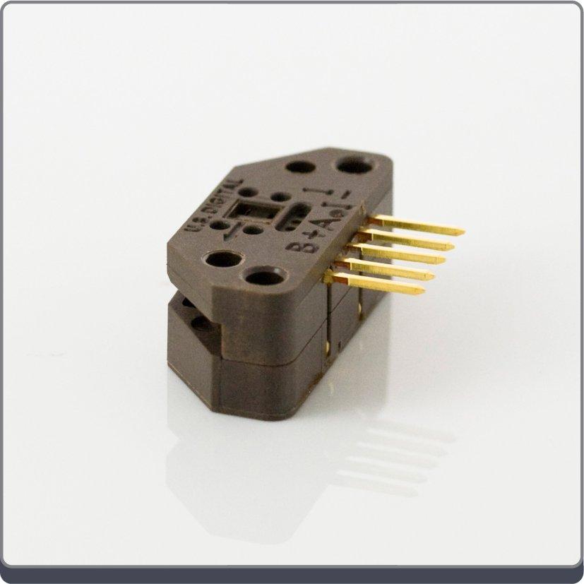 Description Page 1 of 8 The EM1 is a transmissive optical encoder module. This module is designed to detect rotary or linear position when used together with a codewheel or linear strip.