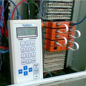 Tests Performed These tests include: DC and AC Voltage; Line Current; Insulation Resistance; Capacitance; Capacitance Balance; VF and Broadband Noise Broadband The TX380 can perform noise tests to