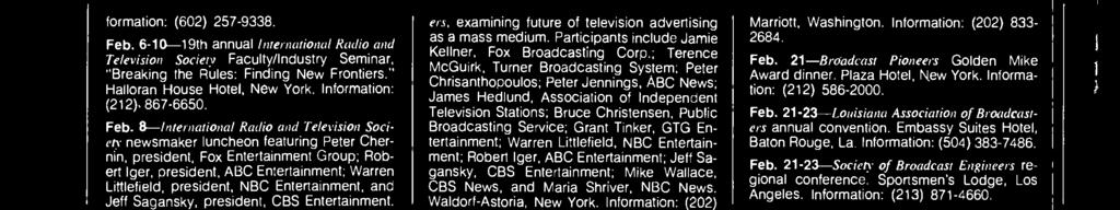 12- "Economic, Demographic and Technological Changes in Television Network News Coverage," course offered as part of Smithsonian Resident Associate Program's "The Media and Society.