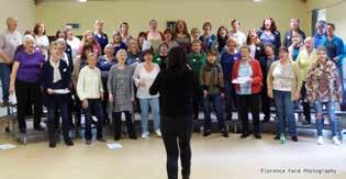 We have recetly ejoyed a joit workshop day sigig alogside Just Voices, a ladies barbershop chorus from earby Bromley.