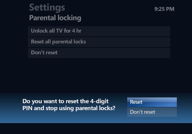 After you unlock programming temporarily, viewers can watch any program without entering a PIN during the temporary unlock period.