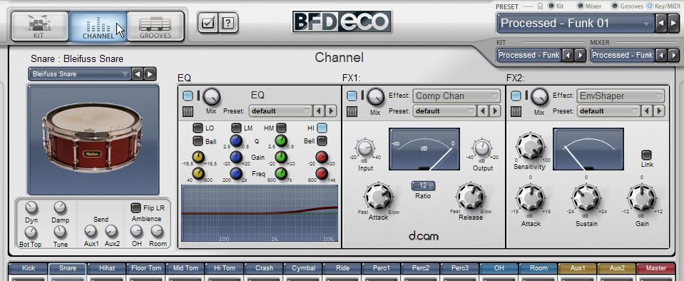 Ch.1 Introduction to BFD Eco 1:1 BFD Eco basics BFD Eco is an acoustic drum software instrument which provides multisampled drums, played in a variety of ways (called articulations), and recorded