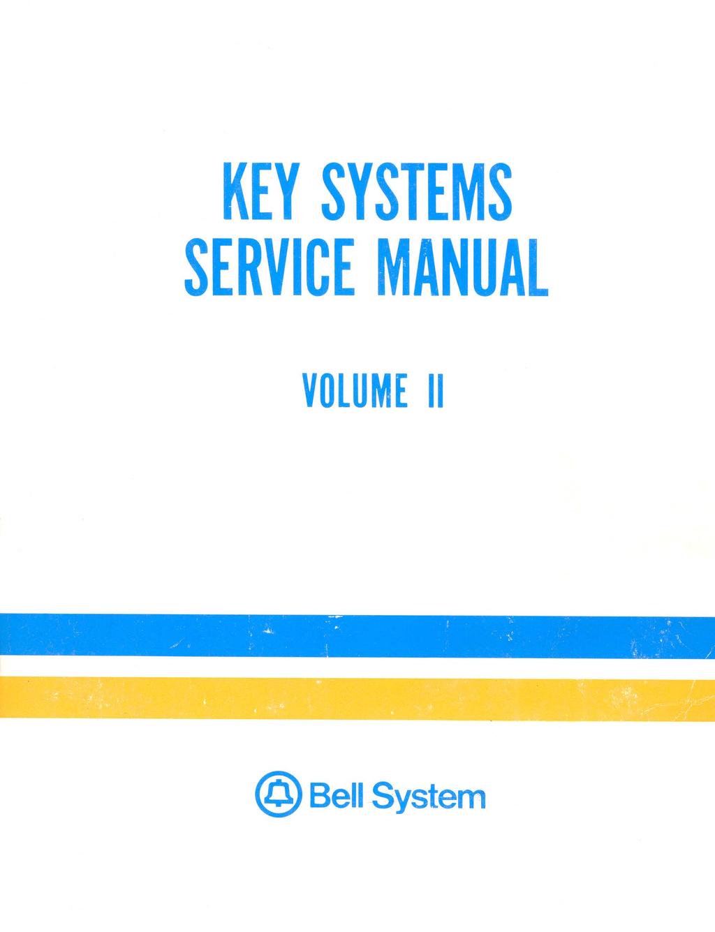KEY SYSTEMS SERVICE MANUAL