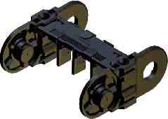 For the PKK the opposite link strands are rotated by 180 and arranged with the pivot on the inner chain.