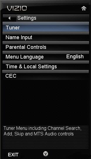 Equalizer Settings To select the options in the Equalizer sub-menu, press OK. A new menu will be displayed showing the volumes of different frequencies.
