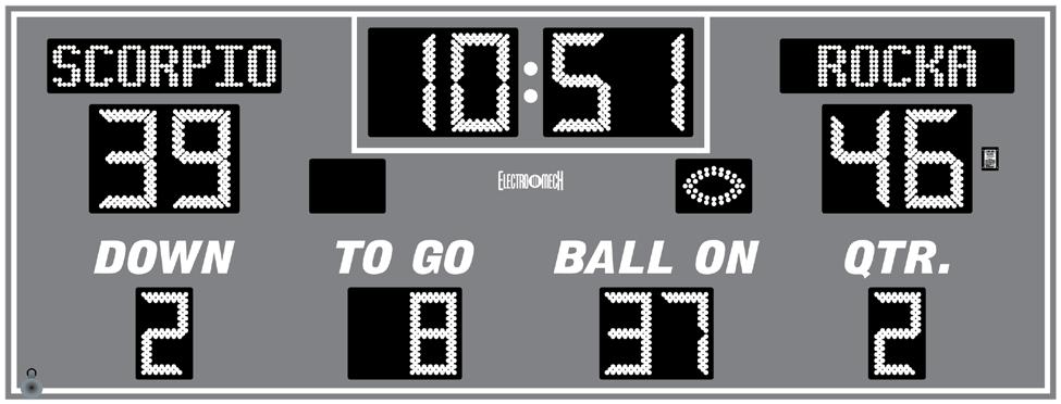Model LX3320 Owner's Manual Outdoor Football Scoreboard The purpose of this manual is to explain how to install and maintain the Electro-Mech Model LX3320 Outdoor Football scoreboard as well as the