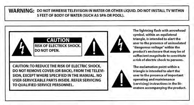 Important Safety Instructions Cleaning Instructions: See Care of SunBriteTV on page 36. Attachments: Do not use attachments not specifically recommended by the manufacturer.