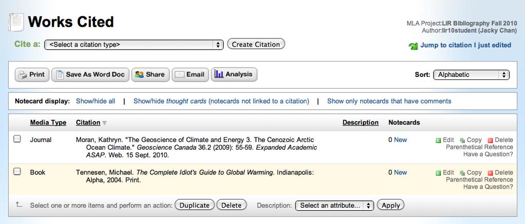 Step 15: Check your citation Your citation will now appear in your list.