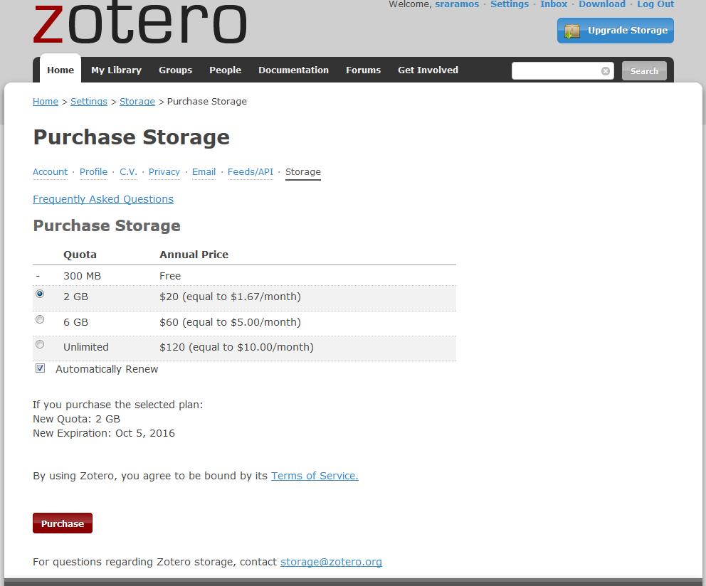 More Information on Zotero Storage https://www.zotero.