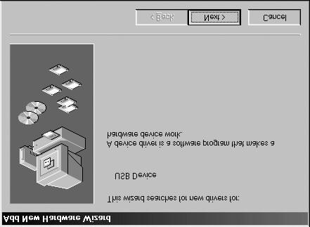 4. Software Installation 4.1 Windows 98 driver Installation 1.