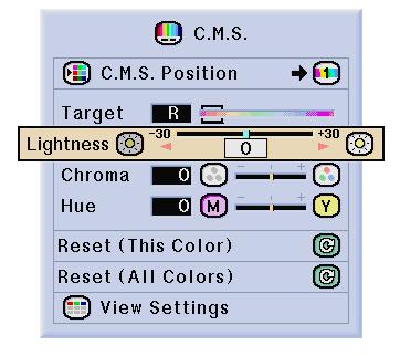 Basic Operation Setting the Brightness of the Target Color Select Lightness