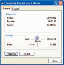 2. Double-click the local area connection to be used for