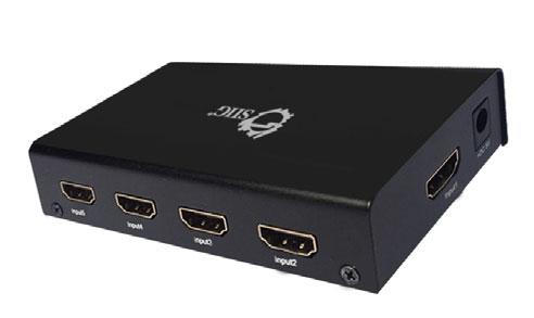 Power plug HDMI input HDMl inputs Figure 2: Rear side HDMI Inputs (x5): Connects to HDMI source