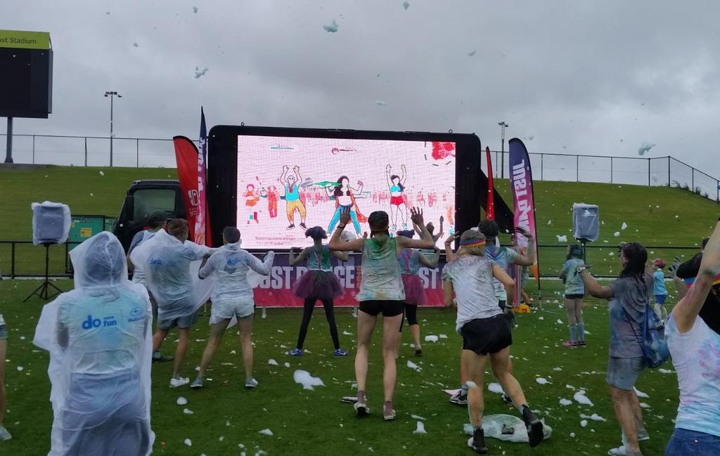 ACTIVATIONS Just Dance, Brisbane Interactive Video Games Screen 25 was used at the Festival of Colours to showcase Just Dance 2018 on Nintendo Switch.