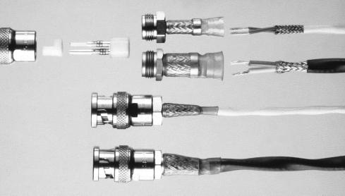 Coaxial Cable Termination One-Step NC/TNC Connectors Product Facts Easy, quick installation Outstanding cable-retention force Solder-solder connection type (center conductor and braid) One-step