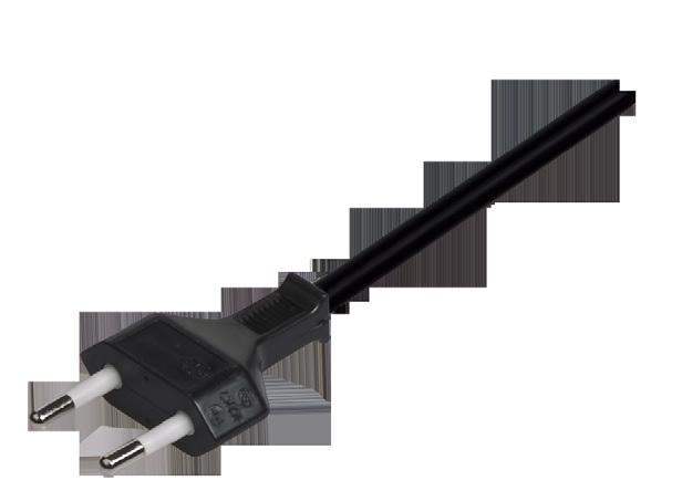 5mm 2 3m Black Schukoplug 5.03.0358 Lupa-con Power Cable with Schukoplug 3x 1.