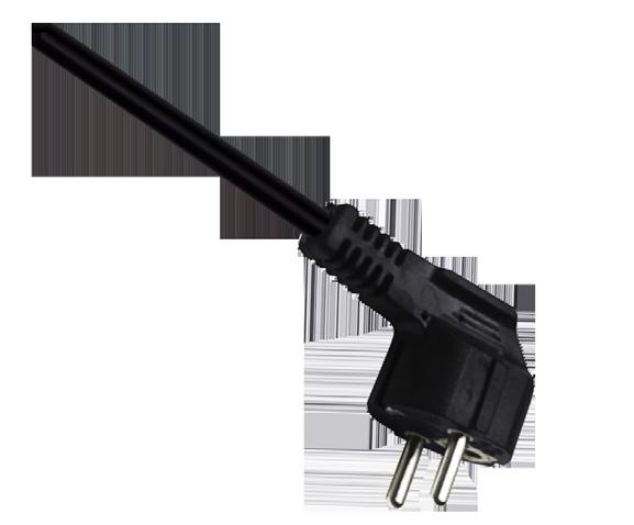 75mm 2 5m Black Power Cable Flat Europlug Flat Europlug Article Number 0033