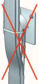 The cables should be arranged with regard to their width so that the wire ropes do not affect or