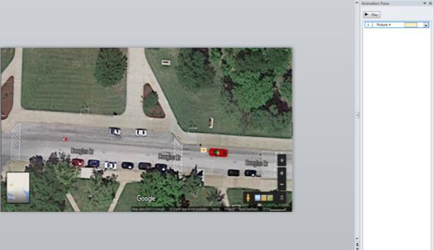 You can then place your image onto the roadway and use your motion path animation to direct its course.