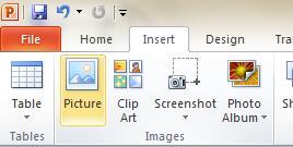 Microsoft PowerPoint Inserting Pictures, Clip Art, and Screenshots By selecting the Picture or Clip Art icon on the PowerPoint slide or by