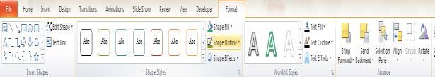 Microsoft PowerPoint Using the Format Tab to