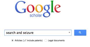 Screen Shot of Google Scholar Search You