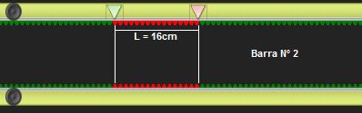 then on the second led to view the measure (the markers are green and red for the first and second point). Click anywhere on the bars and ESC to delete the measure.