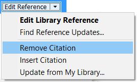 Alternatively, right click on a citation and select Edit Citation(s).