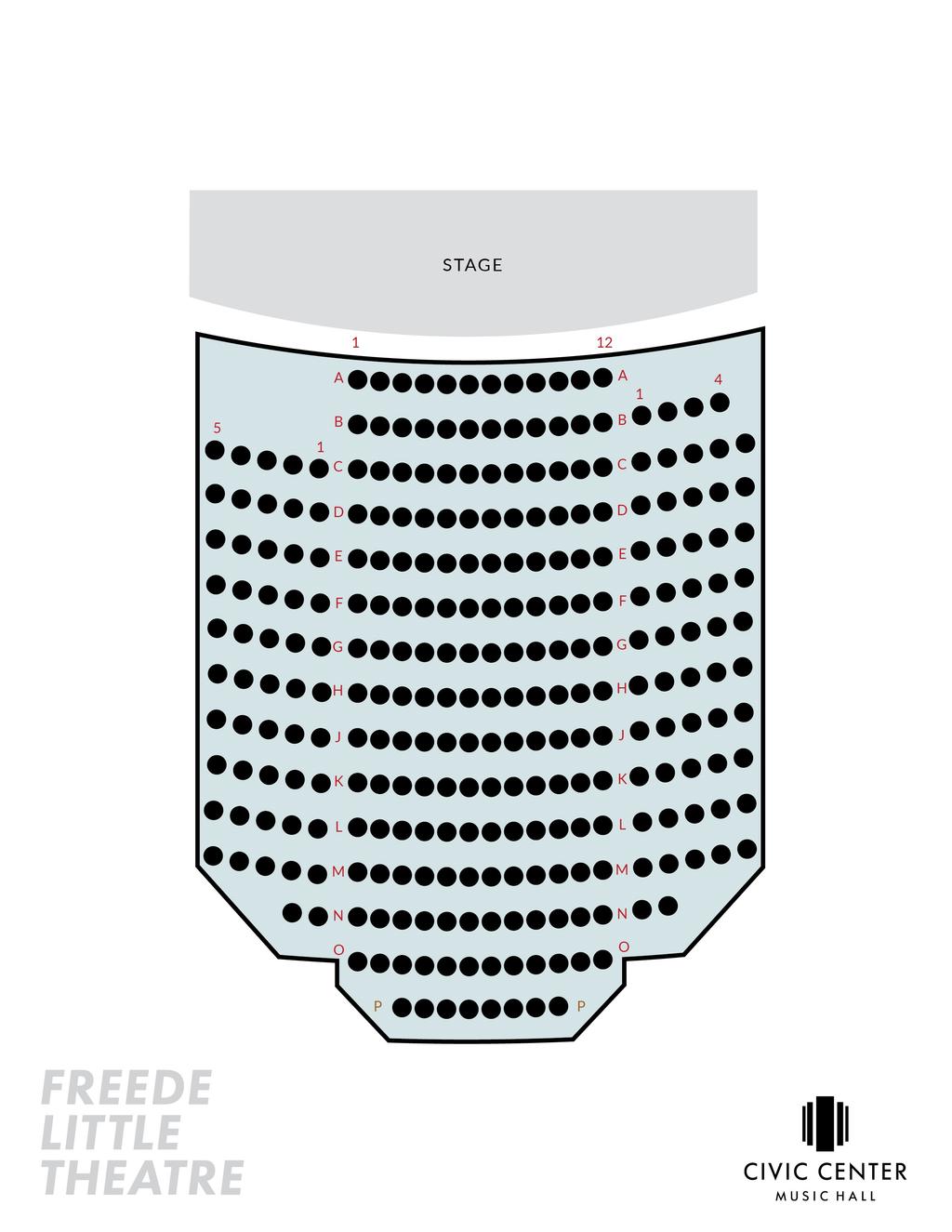 Seating Seating Breakdown by Section 286 Orchestra Level