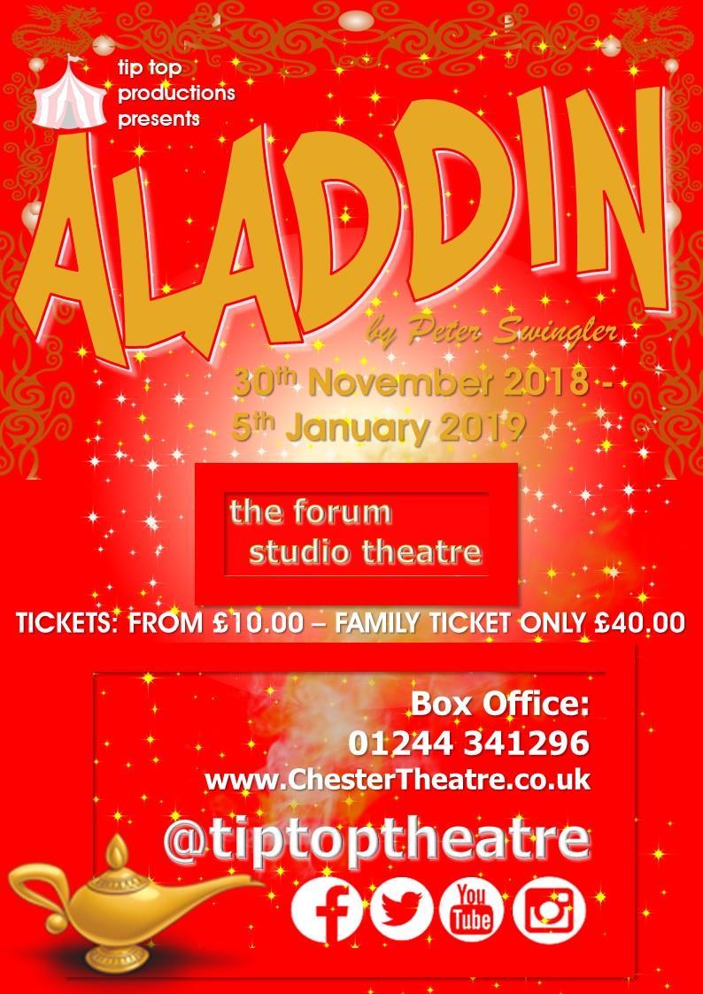 Join us for our annual Christmas pantomime which, this year, follows the magical tale of Aladdin.